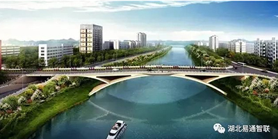 湖北易通助力廣西建工龍江六橋—精準(zhǔn)吊裝，首肋合攏