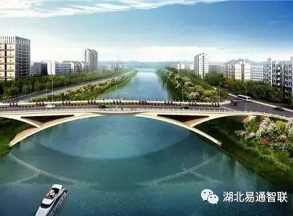 湖北易通助力廣西建工龍江六橋—精準(zhǔn)吊裝，首肋合攏